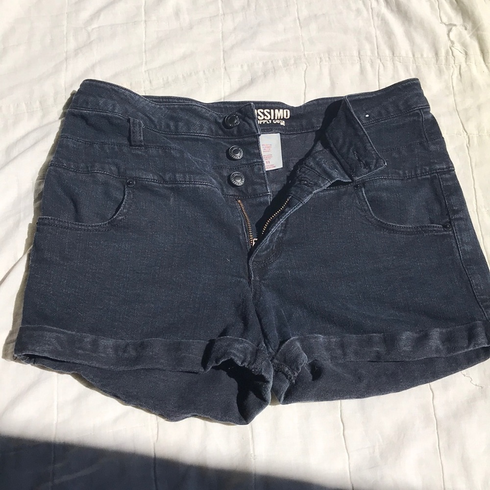 High waisted black shorts